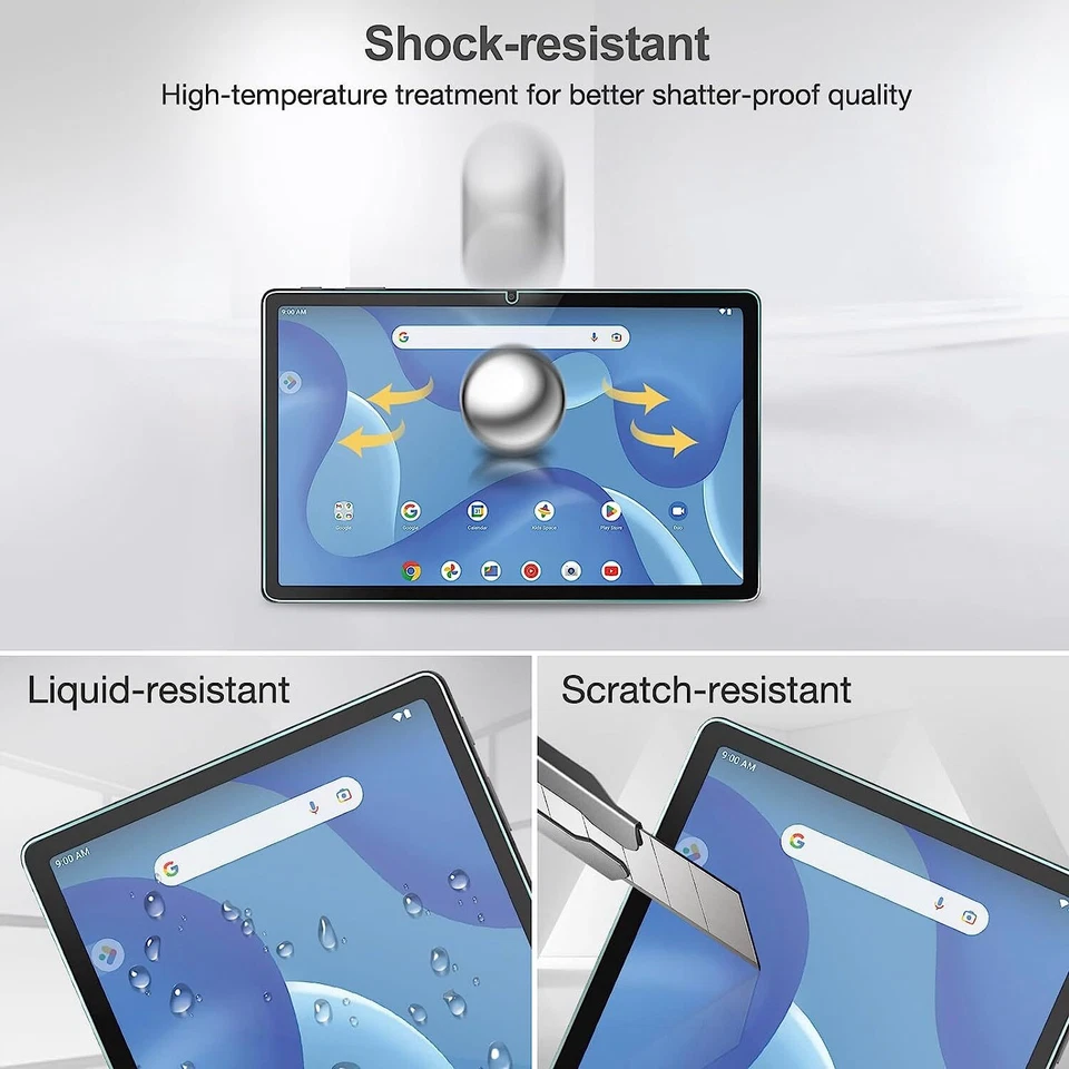 Protector de pantalla de vidrio templado 2XT para tableta profesional Onn 7" 8" 10.1" 10.4" 11" 12.1" Foto 4 de 4
