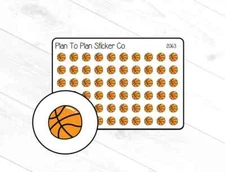 2063~~Basketball Planner Stickers