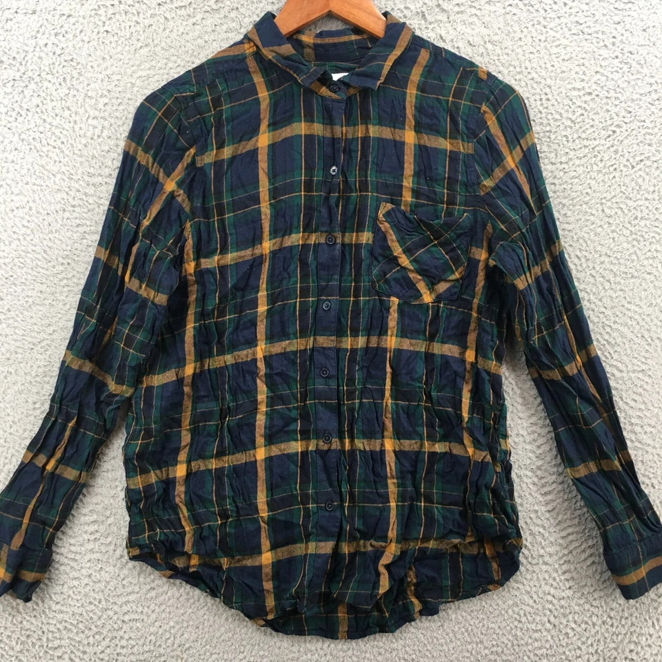 Camisa de manga larga con botones Lucky Brand para mujer calce clásico mediano multicolor Foto 2 de 4