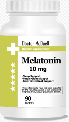Melatonin 10 mg, Helps Regulate Body's Sleep, Helps You Fall Asleep Faster