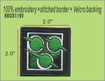 RAINBOW SIX  ZERO  - 2'' PATCH WITH HOOK BACKING  - RBSIX119V