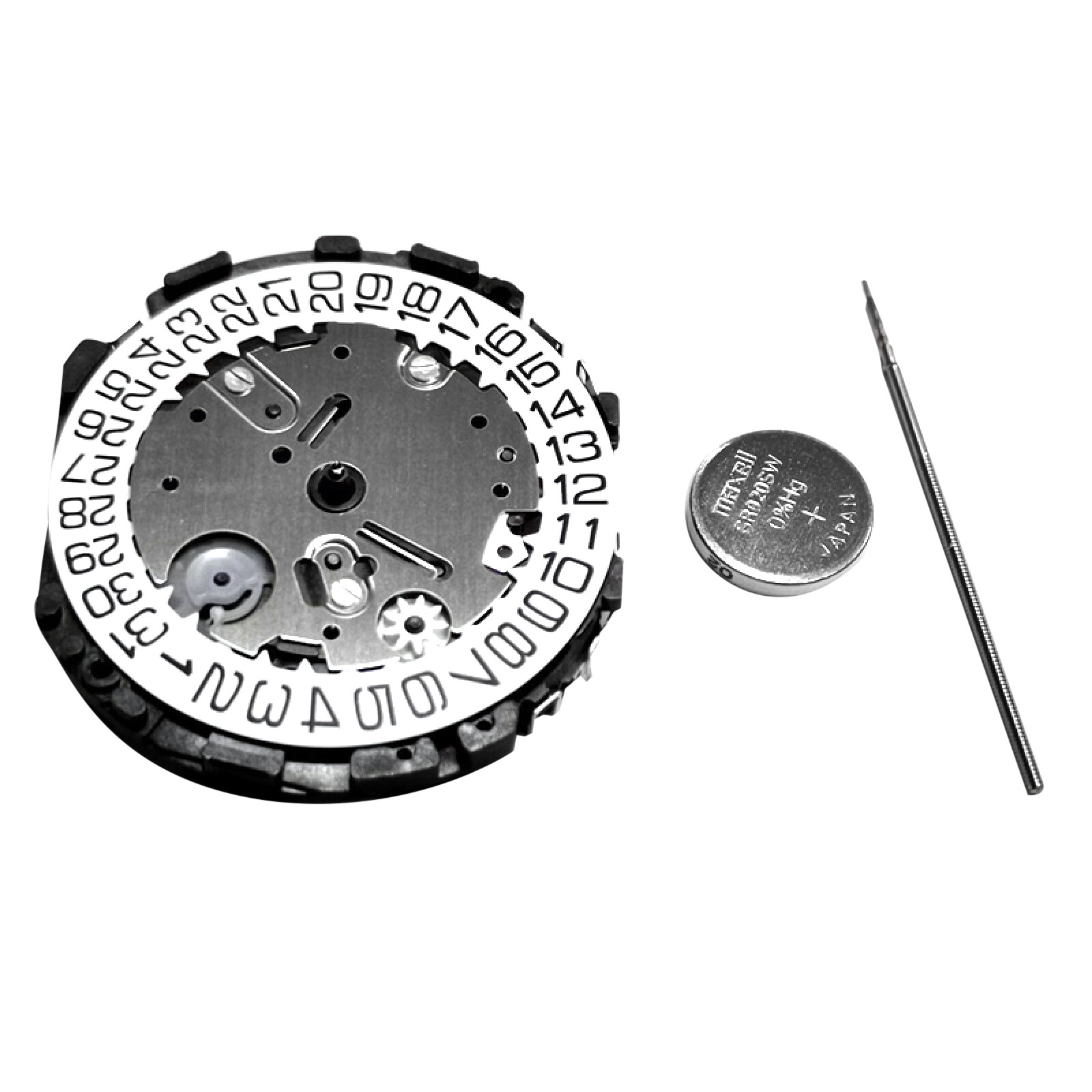 Durable Quartz Watch Movement 6 Hands With Battery Handlebar For VR32B VR32