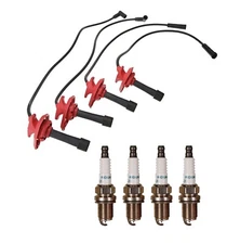 Denso Wire Set 7mm & 4 Iridium Long Life Spark Plug 0.044 Kit For Subaru 2.5L H4