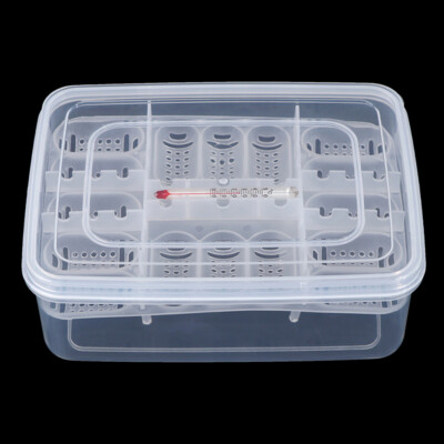 16 Egg Incubator Tray+Thermometer DIY Incubation Gecko Lizard SnakeL~J~