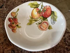 Effetti 12" Pasta Bowl, Tomatoes, Rustic Round, Handmade in ITALY  NEW