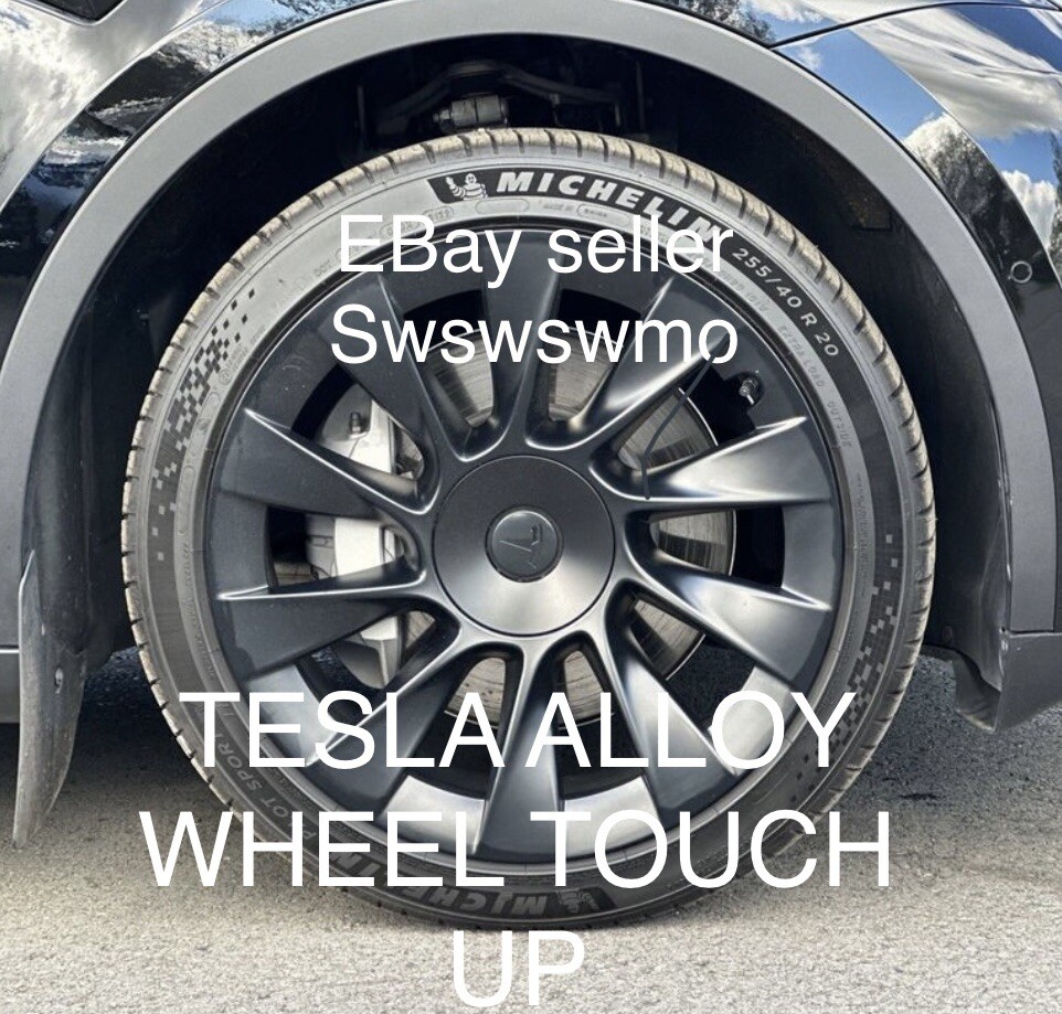 Tesla Alloy Wheel Touch Up Paint Black 20 Induction Y Uk Dispatch Same