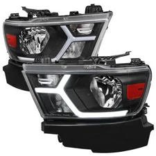 Fits 19-22 DODGE RAM OE Style Projector Headlight With Clear Lens
