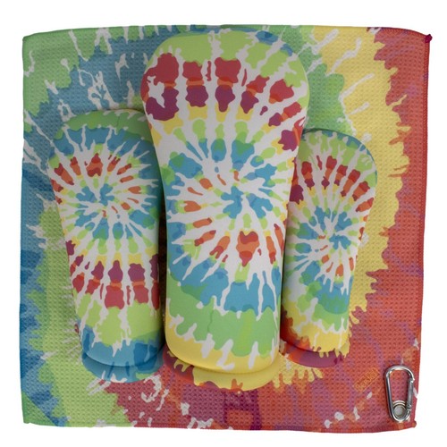 Lt Rainbow Tie Dye Golf Club Headcover-Driver, Fairway, Hybrid,Towel or Gift Set - Picture 57 of 69