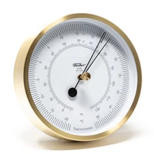 POLAR Thermometer, Brushed Brass [Fischer 1608T-45] Diameter 133mm
