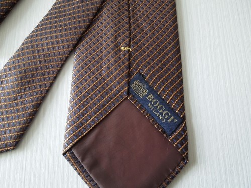 BOGGI MILANO SILK TIE SETA CRAVATTA MADE IN ITALY 171 - Foto 6 di 6