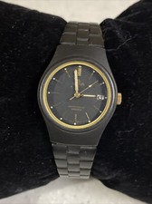 Vintage Lorus Black Gold Ladies Quartz Date Watch V247-0290 - New Battery