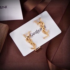 NEWYSL  Yves Saint Laurent letter earrings wi...