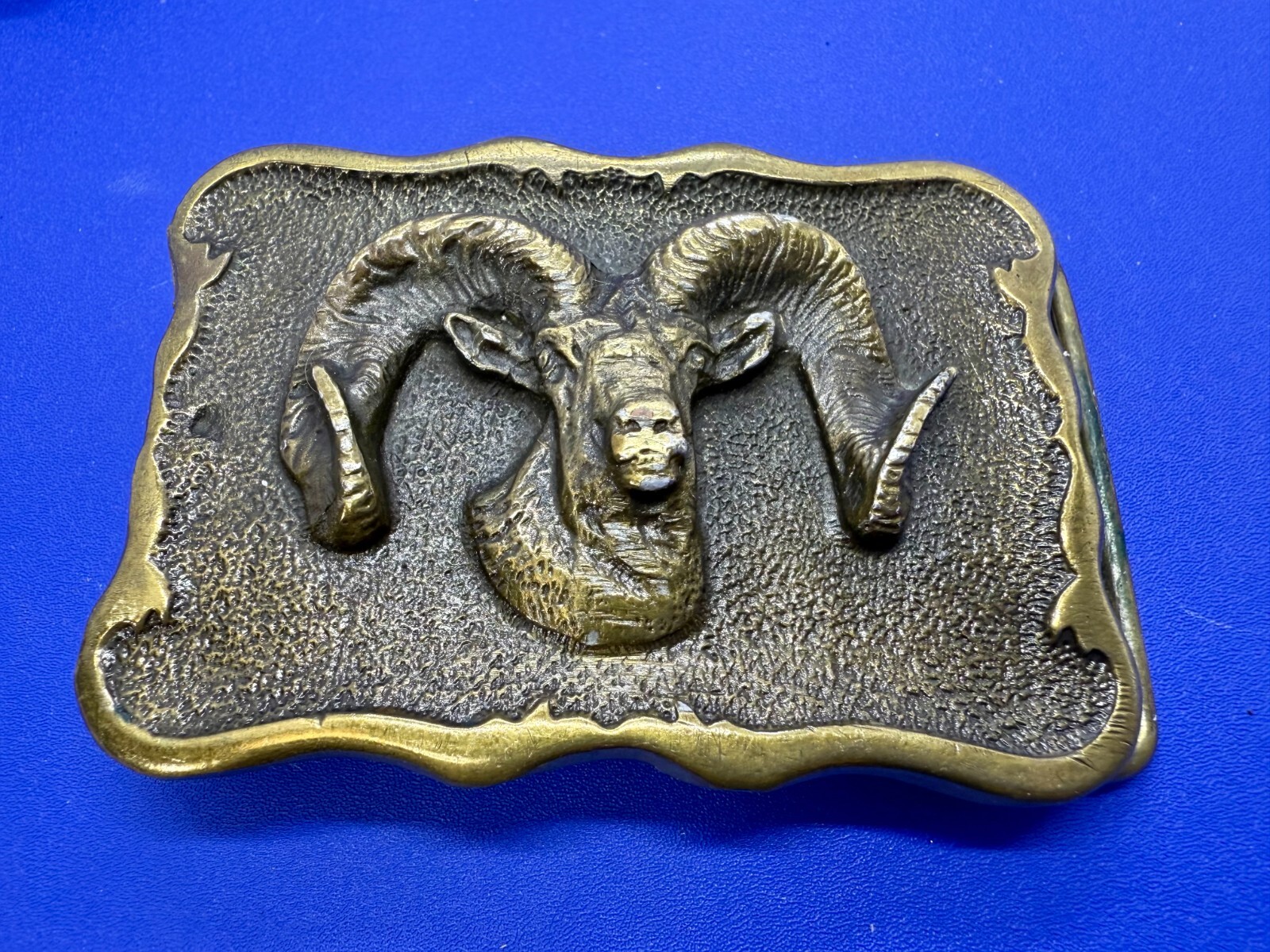 Bighorn Sheep Ram Mountain Goat Belt Buckle Vintage 1976 James