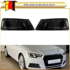 Wabengrill Nebelscheinwerfer Schwarz Für Audi A4 B9 Stoßstangengitter Grill