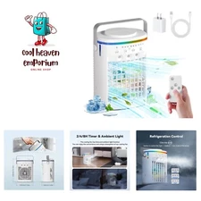 Portable Air Conditioner,Cooling Fan with 3 Speeds &3 Modes,2-8H Timer,1000ml...