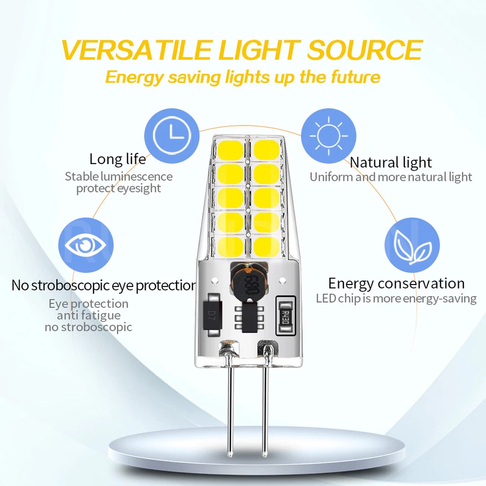 10X Ruiandsion G4 LED Lampen AC/DC 12V-24V Leuchtmittel Kaltweiß Dimmbar Lampe - Bild 2 von 4