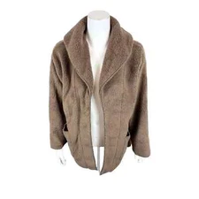 Koolaburra by UGG Sherpa Fleece Shawl Collar Cardigan Chocolate Chip Small Size