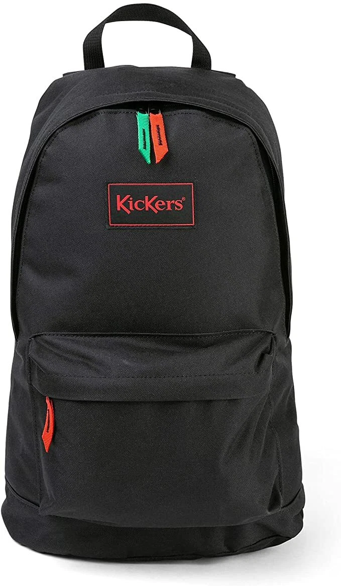 Kickers 20L Canvas Black School Backpack Bag With Adjustable Padded Straps  NEW | eBay