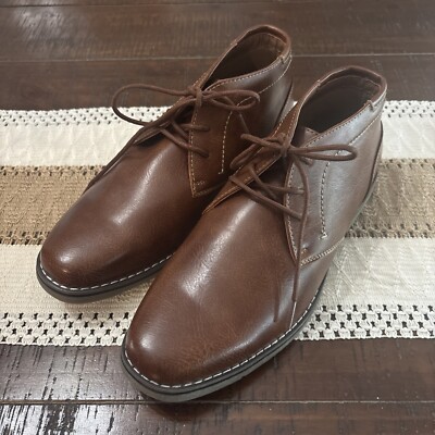 NEW Steve Madden P-Symin Cognac Chukka Boots Ortholite Mens US 9.5 Lace Up