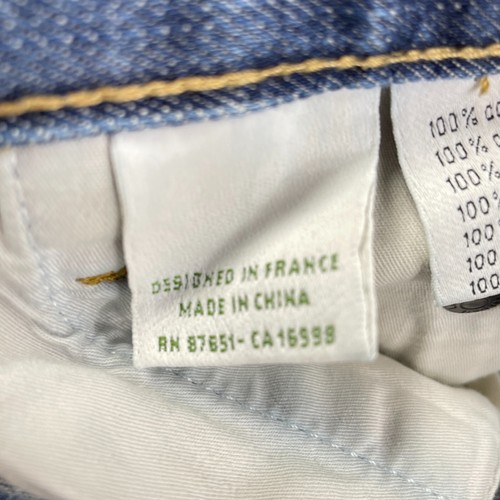 Lacoste Jeans Herren Größe 36x28 Blau Straight Medium Wash Denim Hose Etikett 46 - Bild 7 von 9