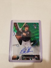 2018 Topps Finest Brian Anderson RC Autograph Lot (Green /99, Blue /150 & Ref)