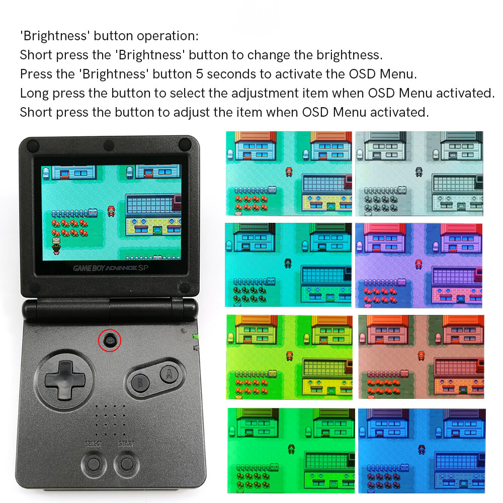 V5 HD Nintendo Gameboy Advance SP GBA SP IPS Laminated Backlight