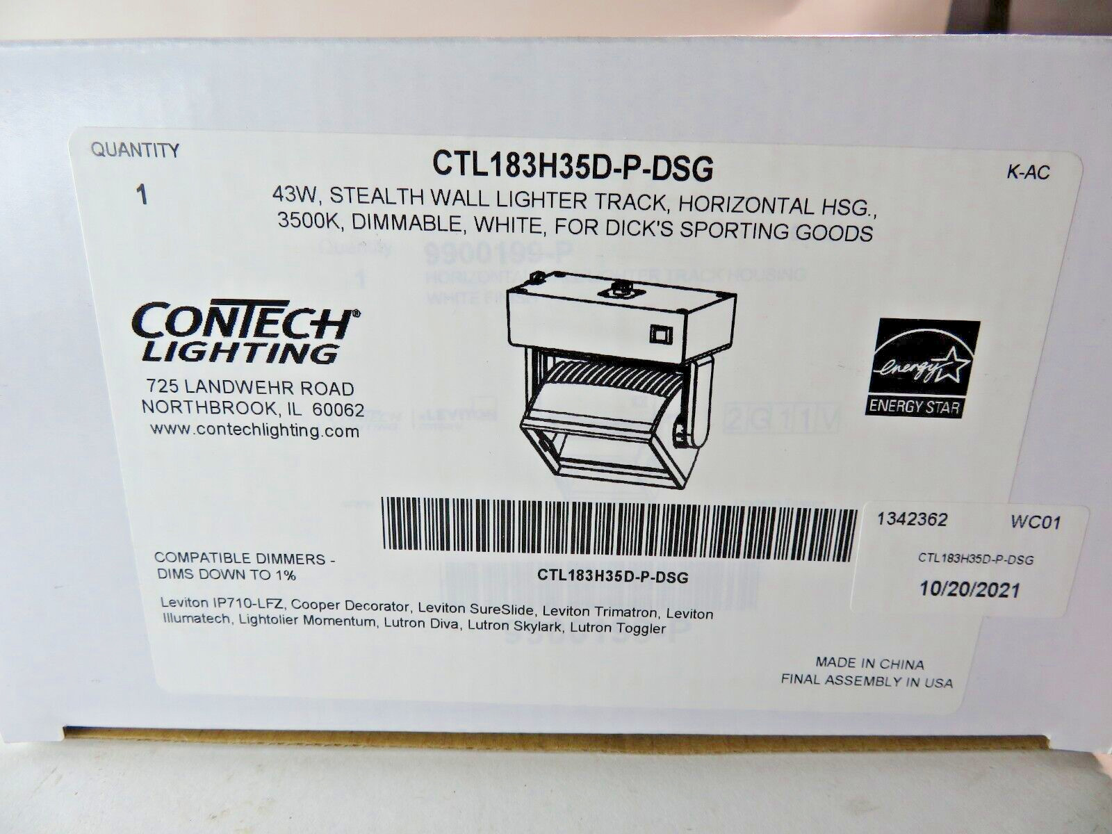 Track Horizontal Hsg 3500 Ctl183h35d-p-dsg