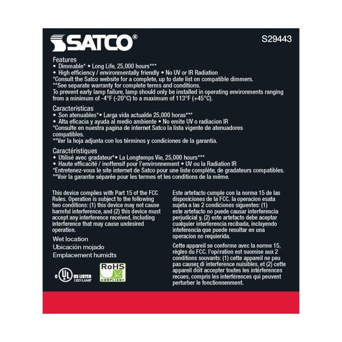 Satco S29443 - 15 Watt PAR38 LED Light Bulbs - 4000K - 120 Volts - 6 Pack - Picture 9 of 10