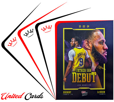 Topps Now - NBA LeBron James  & Bronny James Jr -  Father Son Debut Card - Rare