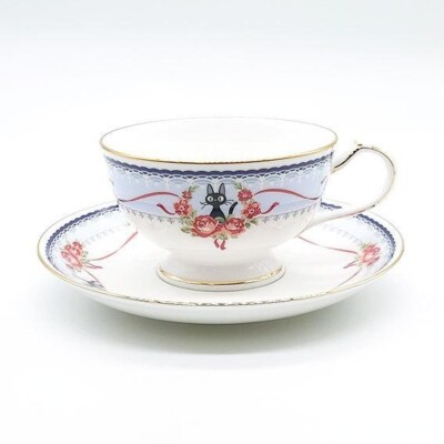 Noritake/Studio Ghibli Kiki's Delivery Service Jiji tea cup & saucer blue New