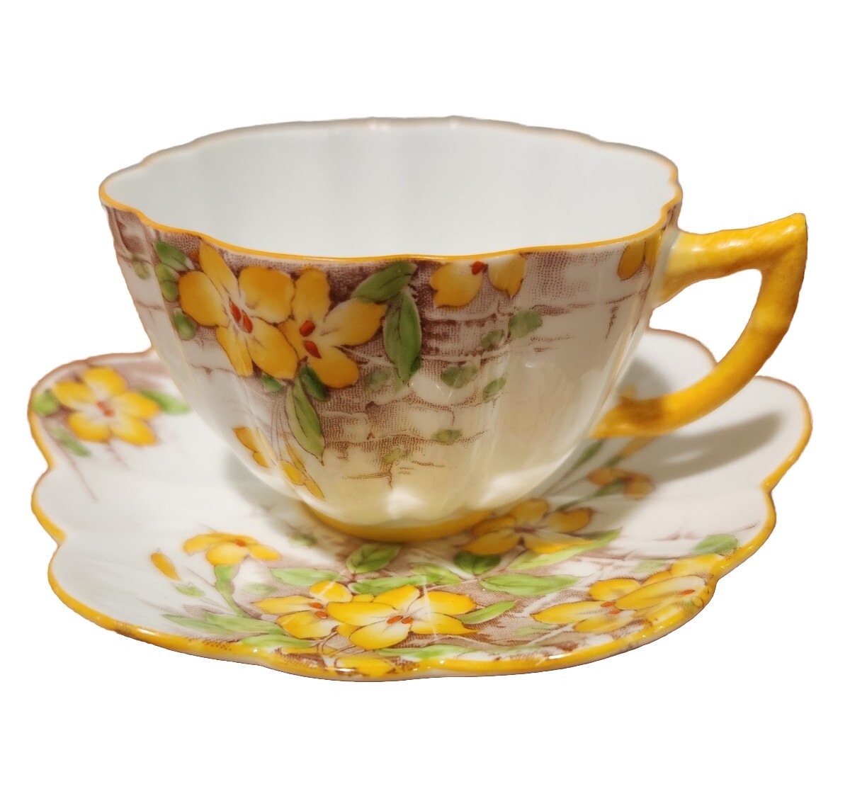Vtg Paragon Teacup & Saucer Yellow Primrose 9448 By Appointment | eBay