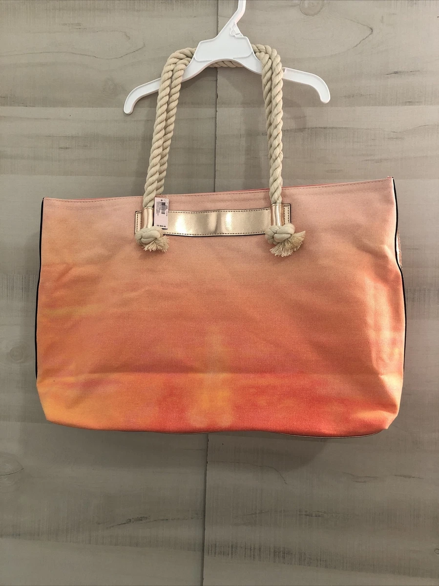 Victoria's Secret Bombshell Sundrenched Cotton Canvas Tote Carryall Bag  Size L