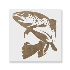 Trout Fish Stencil - Durable & Reusable Mylar Stencils