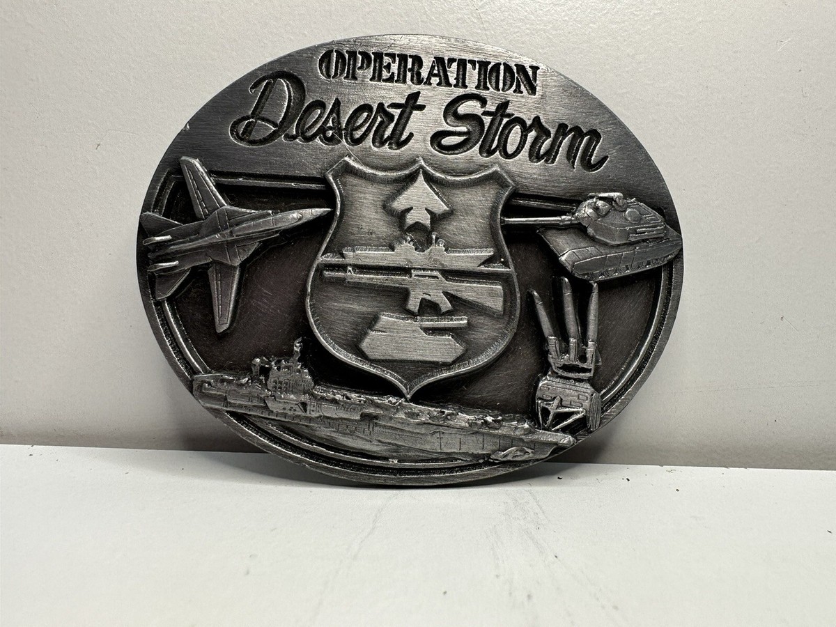 Operation Desert Storm Belt Buckle US Military Pewter | eBay