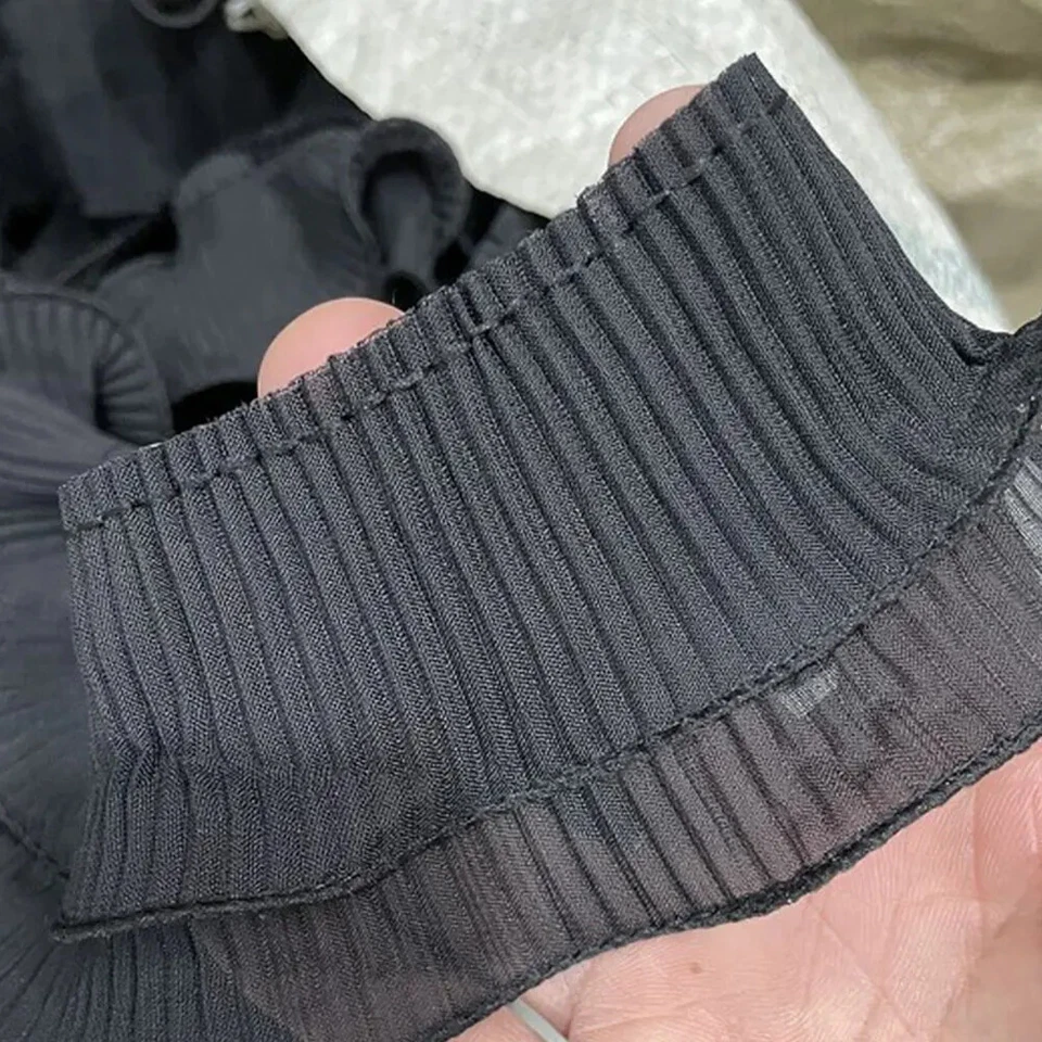 8.5CM Wide Pleated Chiffon Elastic Lace Trim Frilly Dress Collar Purified Ribbon - Image 3 of 4