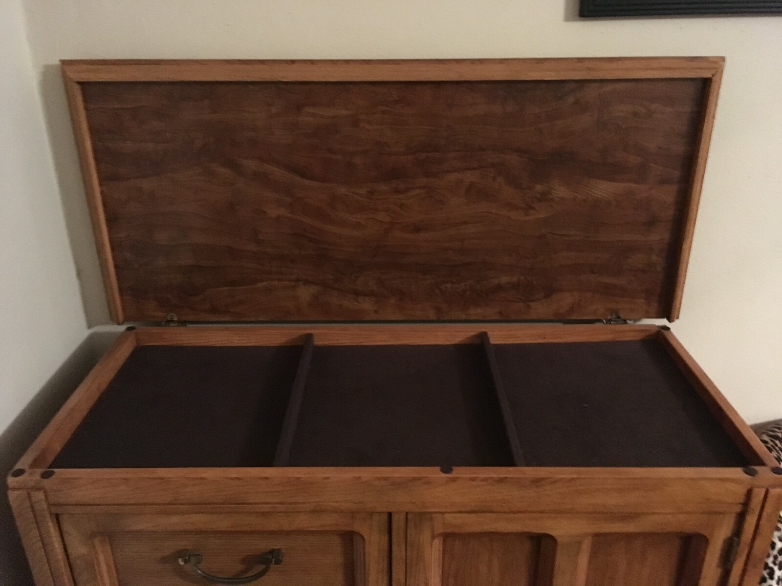 STANLEY ONEOFAKIND RARE GENTLEMAN'S FLIP TOP OAK CHEST WARDROBE