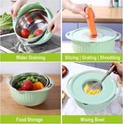Upgraded 4-1 Colander with Mixing Bowl Set for Kitchen Essentials, Stainless Ste — photo 2