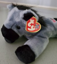 TY BEANIE BUDDY 2000 14" LEFTY The Donkey New w/Tag Retired 