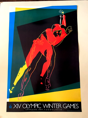 Original RARE Andy Warhol XIV Olympic Winter Games Sarajevo 1984