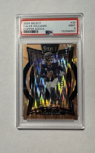 2024 Panini Select - Concourse Caleb Williams #25 Copper Shock Prizm /299 PSA 9