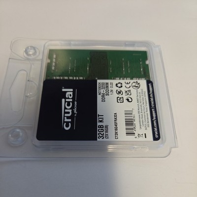 Crucial 32GB (2x16GB) 3200MHz 260-pin SODIMM DDR4 RAM Memory Kit