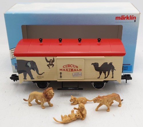 Märklin 54834 Zirkusmuseum Güterwagen mit Tierfiguren OVP/Box | Zustand: Used