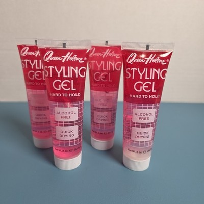 4-PACK Queen Helene Styling Gel Hard To Hold 2oz each NEW Travel Size