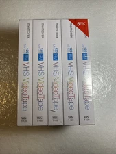 Memorex RV VHS Video Tape 120 Min T-120 5 Pack Blank New Sealed 6HR EP 2HR SP