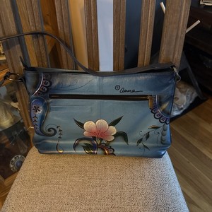 Borsa Media Donna Pelle Bovina Borsa A Tracolla Anna By Anuschka In Pelle Dipinta A Mano Borsa Artigianale