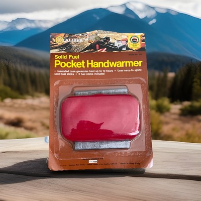 Vintage X Caliber Insulated Case Solid Fuel Pocket Hand Warmer Model 530 New