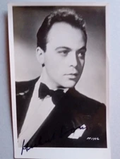 HERBERT LOM Vintage Signed Postcard Size Photo 1948 THE PINK PANTHER