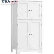 Tall Storage Cabinet Adjustable Shelves Versatile Organizer Home Office Bathroom