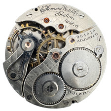Antique 16s 1908 E. Howard 17 Jewel Mechanical Pocket Watch Movement Series 9