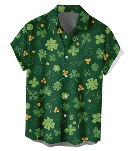 Mens 2025 ST Patricks Day Shirts Clover ST Pattys Day Large St.patrick's Day01